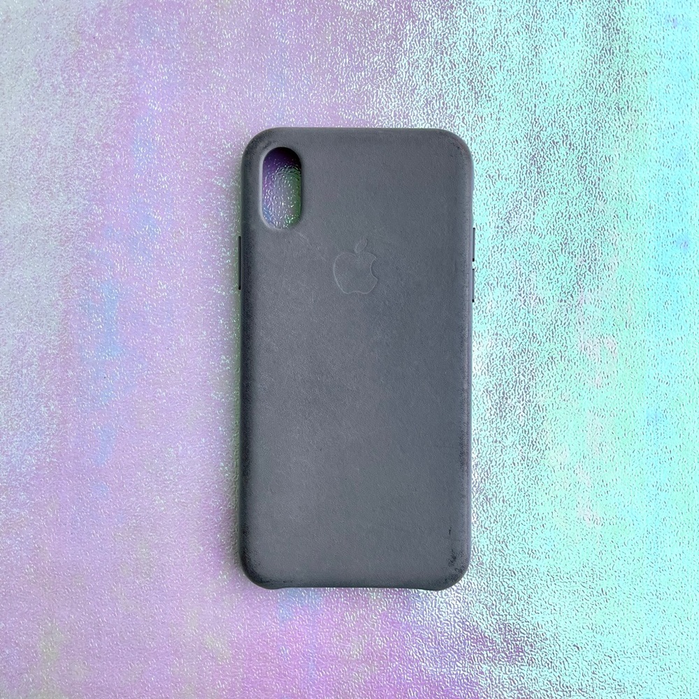 Apple Grey Leather iPhone Case